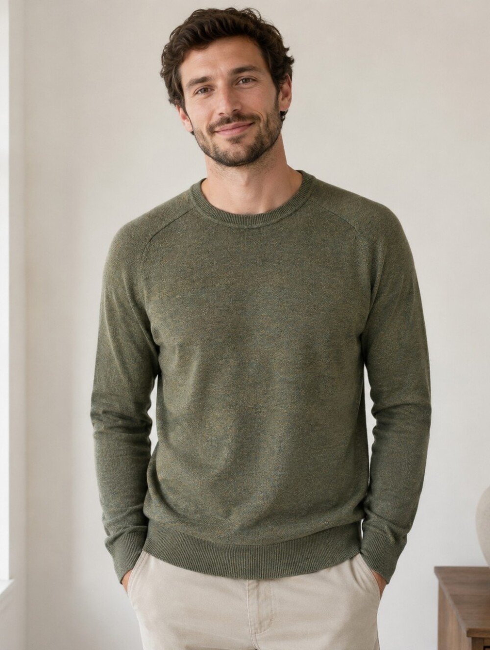 LOGG by H&M Olive Green Crewneck Sweater Men’s M NWT